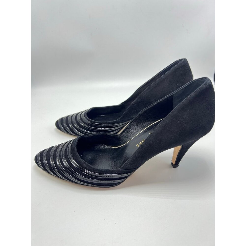 New! Loeffler Randall Black leather suede heel - Picture 1 of 7